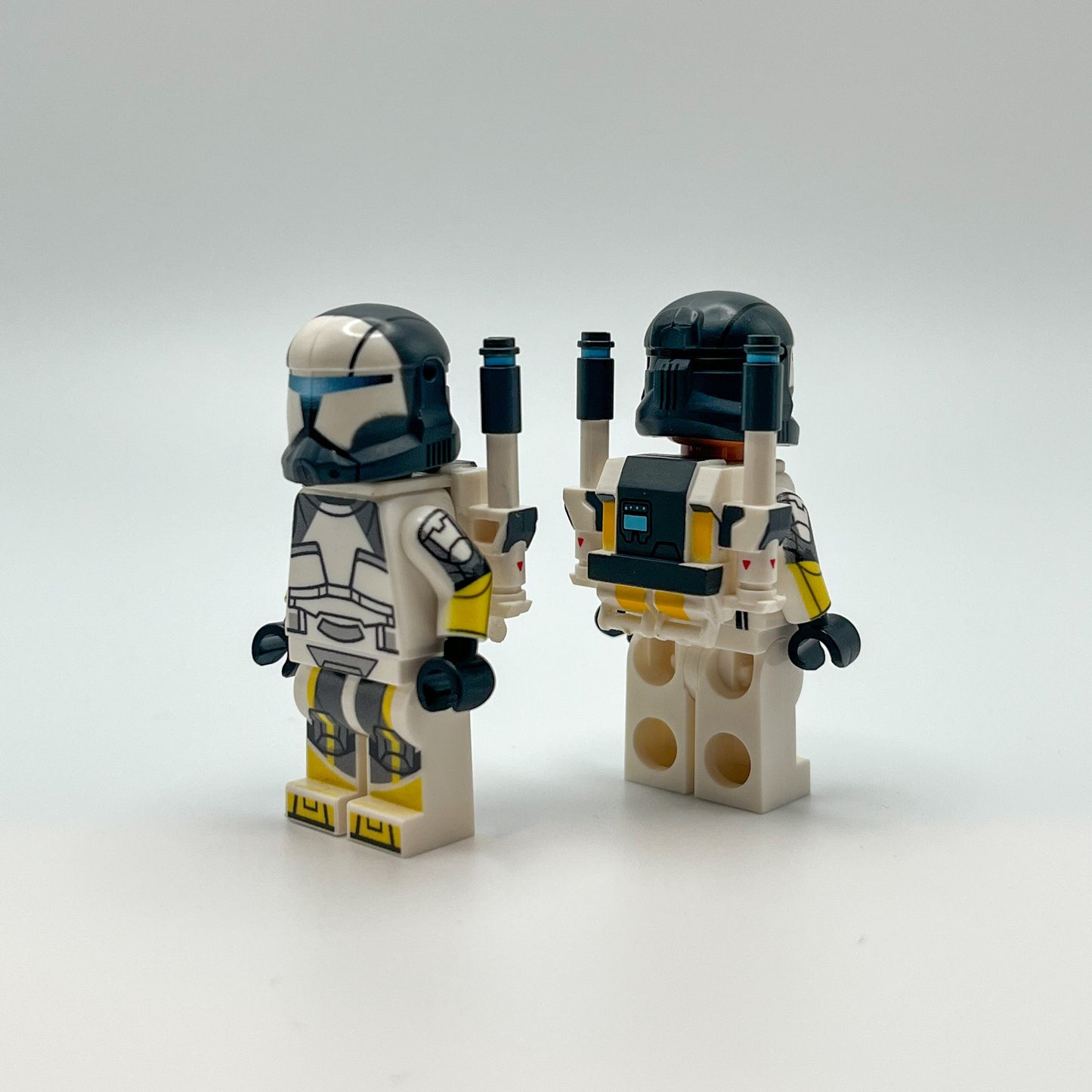 UV Printed Custom LEGO® Clone Wars Commando Scorch with Clone Army Customs black and yellow printed backpack