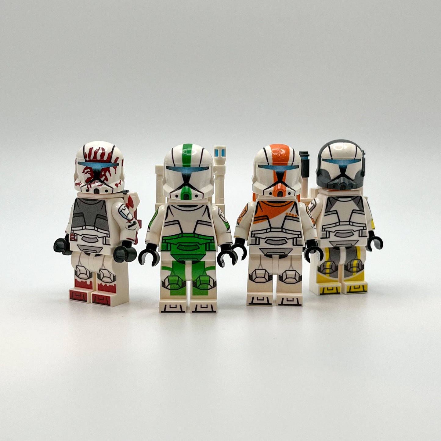 UV Printed Custom LEGO® Star Wars Delta Squad from the Clone Wars featuring Sev, Fixer, Boss, and Scorch