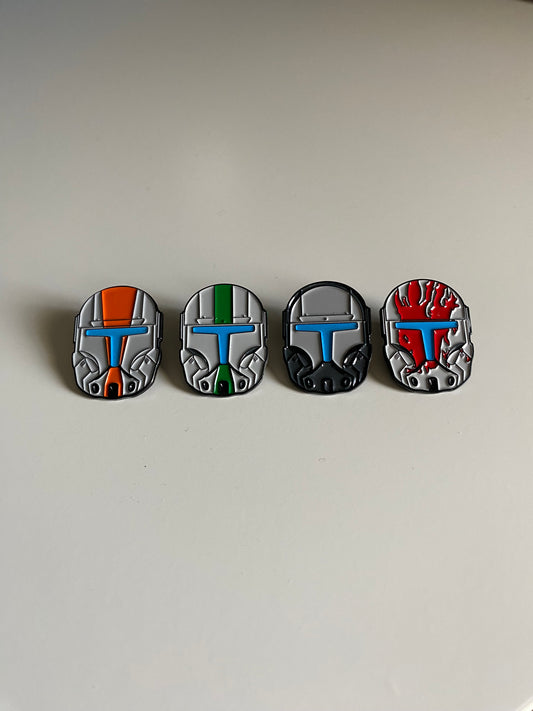 Star Wars Clone Commando Delta Squad Enamel Pins