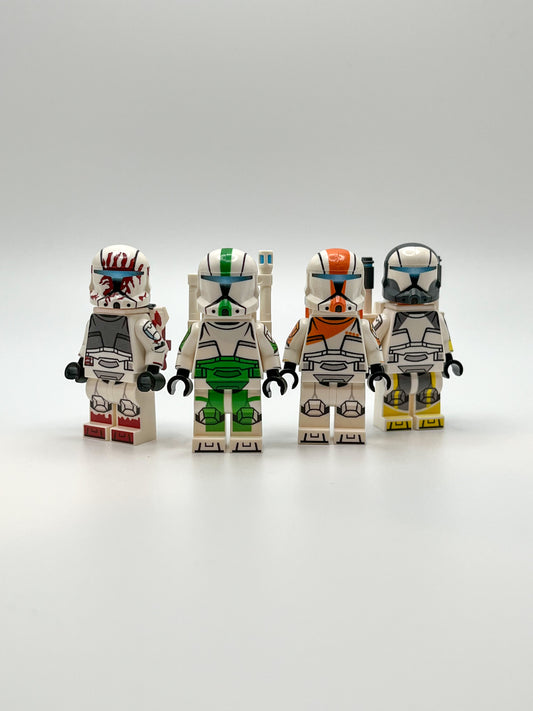 UV Printed Custom LEGO® Star Wars Delta Squad from the Clone Wars featuring Sev, Fixer, Boss, and Scorch